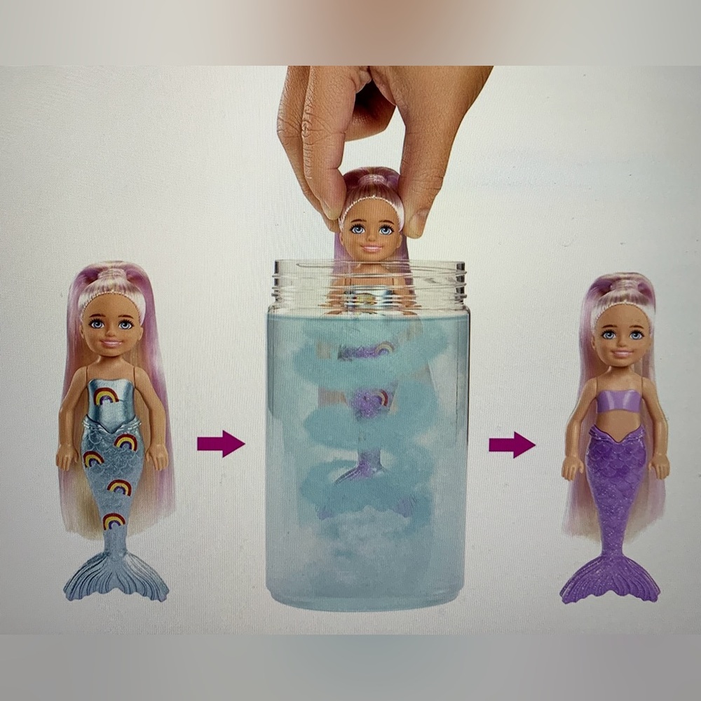 6pk. Barbie/Chelsea Color Reveal Mermaid Series - Picture 2 of 3